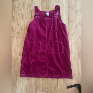 Magenta overall dress - size L